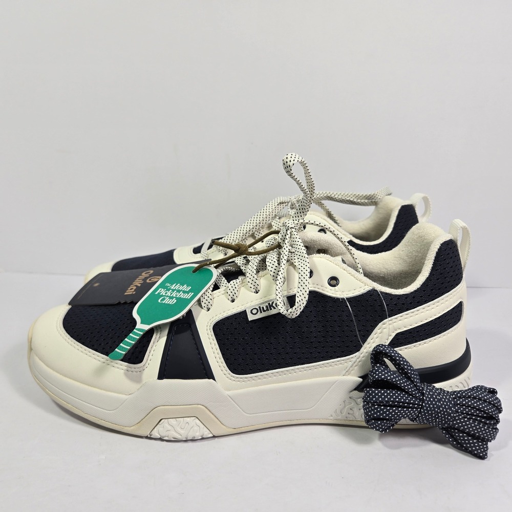 OluKai Anau Pickleball Shoes Mens 10 Mood Indigo Bright White 10545-ZNWB New